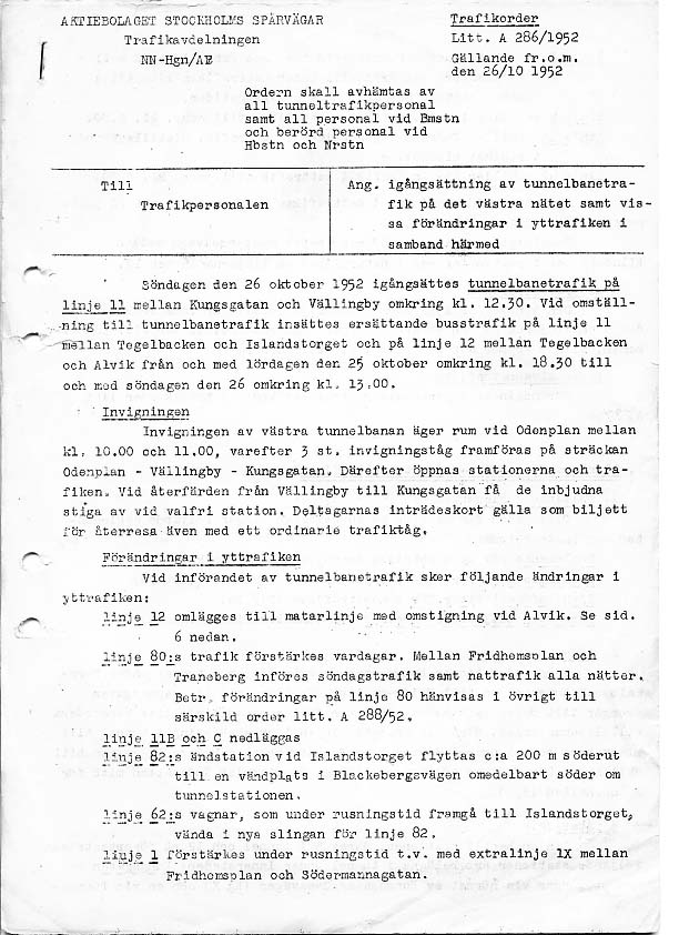 Trafikorder, sid 1